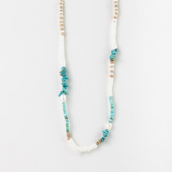 'Love Is Here' Natural Stone, Pearl And Shell Necklace, 4 of 10