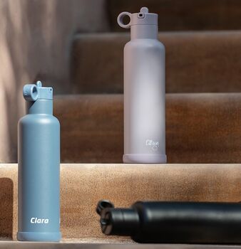 Citron Personalised Insulated Water Bottle + Two Lids, 4 of 9