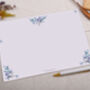 A4 Origami Writing Paper That Folds Into An Envelope With Blue Floral Design, thumbnail 5 of 5
