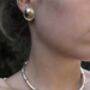 Silver And Gold Vermeil Beaten Bead Earrings, thumbnail 2 of 5