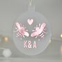 Couples Personalised Bumble Bee Christmas Tree Decoration, thumbnail 1 of 11