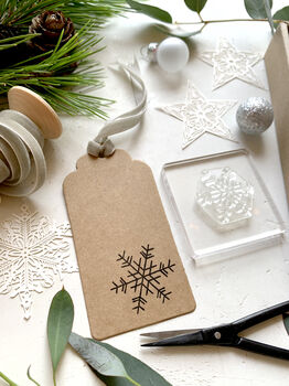 Snowflake Rubber Stamp, 4 of 6