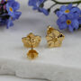 Forget Me Not Gold Vermeil Stud Earrings, thumbnail 3 of 9