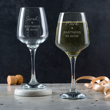 Partners In Wine Wineglasses Valentine's Gift For Her, 3 of 3