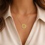 Gold Plated Filigree Disc Necklace, thumbnail 1 of 5