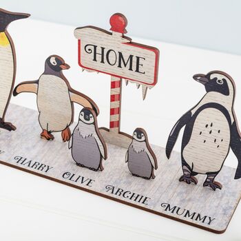 Personalised Penguin Scene In Different Family Sizes, 3 of 4