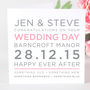 Personalised Typography Wedding Day Card, thumbnail 5 of 11