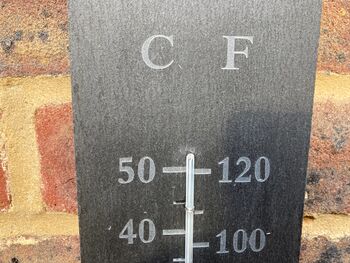 Garden Slate Thermometer 45cm Outdoor Temperature Gauge Wall Mounted, 3 of 5