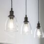 Trio Of Hoxton Domed Pendant Light Various Colours, thumbnail 1 of 3