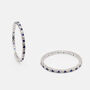 Thin Silver Stacking Ring For Women With Blue Stones, thumbnail 3 of 6