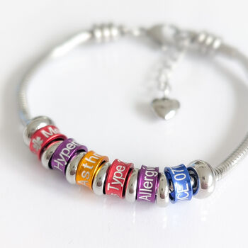 Medical Alert Bracelet Women, Medical ID Bracelet, 2 of 7