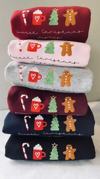Embroidered Christmas Jumper 'Sweet Christmas Wishes', 2 of 7