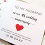 Personalised 4th Anniversary Card With Linen Heart, thumbnail 1 of 9