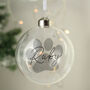 Personalised Pet Glass Bauble Hanging Decoration, thumbnail 2 of 3