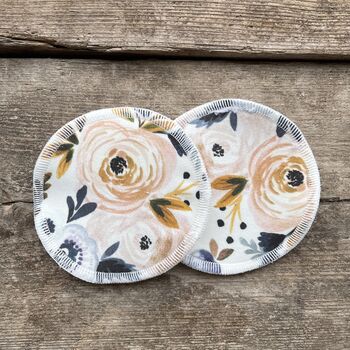 Hedgerow, Spring/ Mustard Floral Reusable Breast Pads, 4 of 4