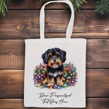 Personalised Jackapoo In Christmas Lights, 4 of 10