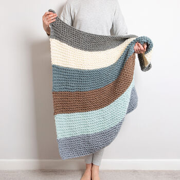 Naturally Neutral Blanket Knitting Kit, 2 of 9