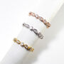 Classic Eternity Rings, Cz, Gold Vermeil On 925 Silver, thumbnail 9 of 11
