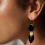 Black Onyx Deco Statement Earrings, thumbnail 1 of 8