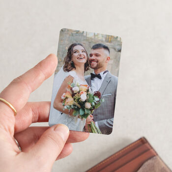 Personalised Photo Tin Anniversary Wallet Card, 3 of 4