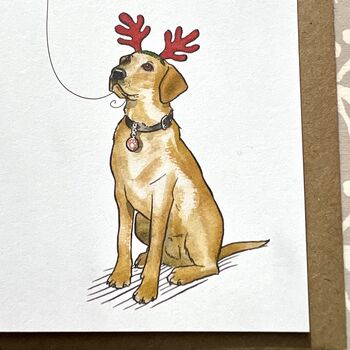 Labrador Christmas Card, 4 of 9