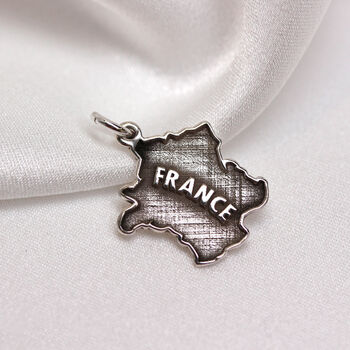 Personalised Sterling Silver Any Country Map Charm, 8 of 12