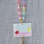 Thank You Teacher Lanyard With Colourful Card Holder – End Of Term Gift, thumbnail 3 of 8