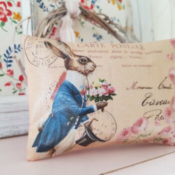 Fabric Easter Bunny Postcard Fragranced Gift Sachet, 2 of 5