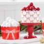 Jumbo Red And Cream Bow Party Baking Cups X 40, thumbnail 1 of 3