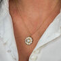Dainty Sun Flower Charm Gold Plated Necklace, thumbnail 2 of 5