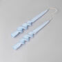 G Decor Sky Blue Set Of Two Hand Dipped Dinner Candles, thumbnail 4 of 4
