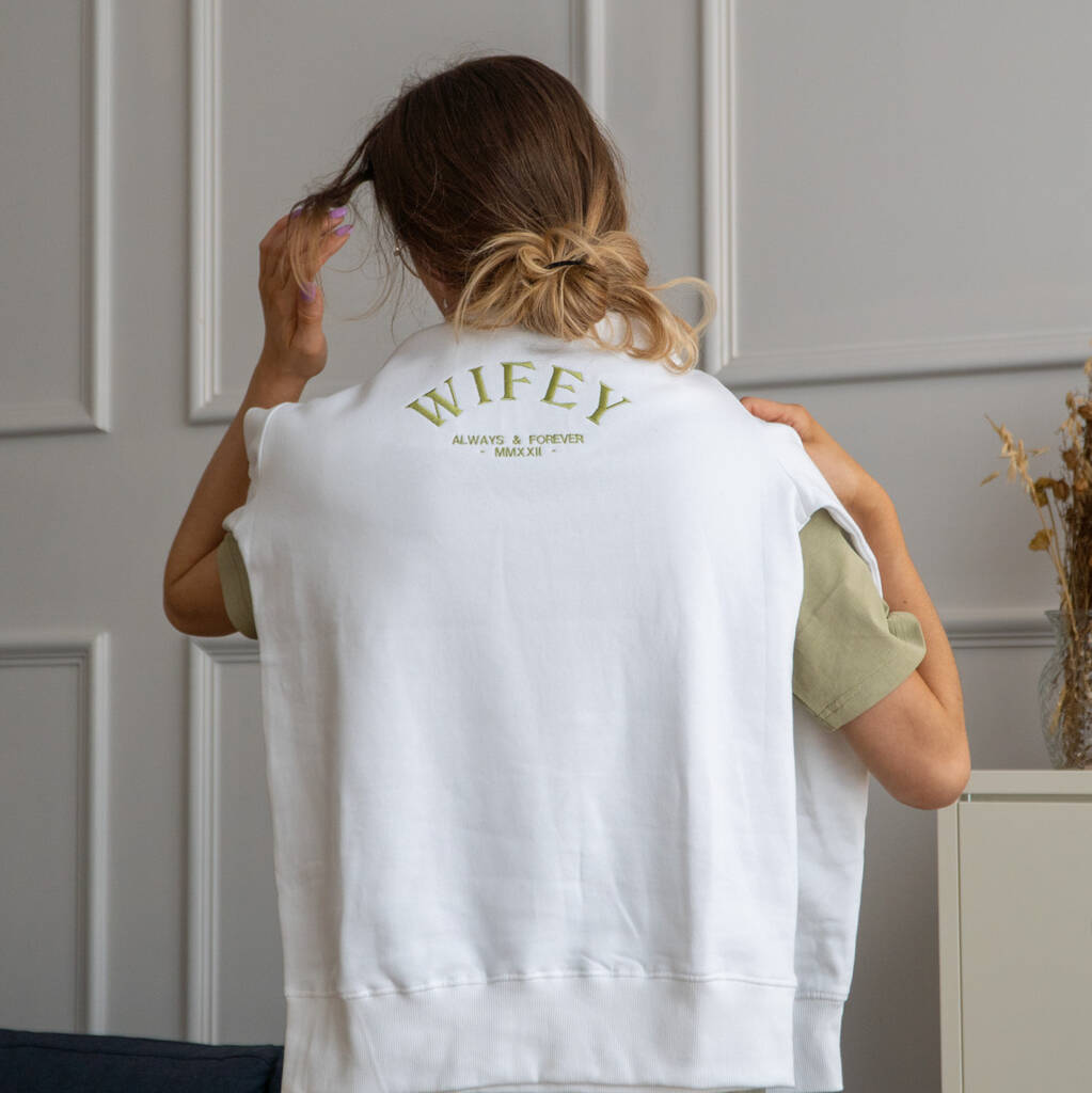 Embroidered Wifey Always Forever Sweatshirt By Rock On Ruby