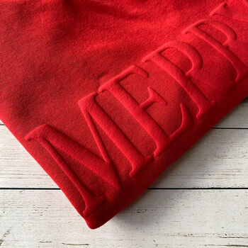Red Merry Christmas Jumper With 3D Letters, 3 of 5