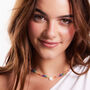 Rainbow Moonstone Smiley Face Necklace, thumbnail 3 of 7