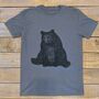 Sitting Bear Men's Organic T Shirt, thumbnail 1 of 7