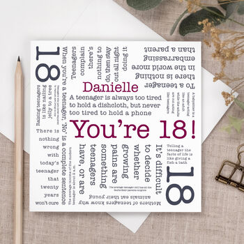 18th Birthday Card Funny Teenager Quotes, 2 of 6