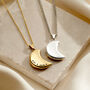 Personalised Crescent Moon Locket Necklace, thumbnail 2 of 7