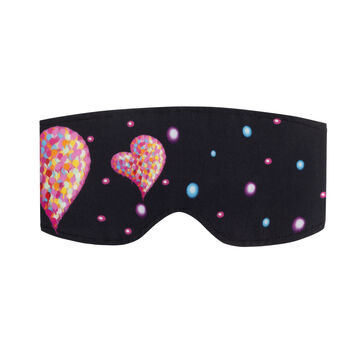 Jimmy C Hearts In Space Print Soft And Breathable Tencel Sleep Mask, 2 of 5