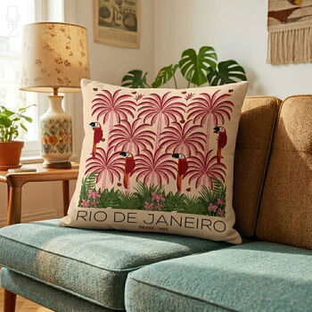 Rio De Janeiro Tropical Parrot Cushion Cover, 7 of 12