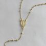 St Mary Rosary Necklace Yellow Gold Dinky Heart, thumbnail 2 of 4