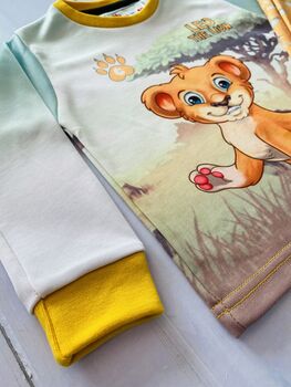 Lion Long Sleeve Top And Bottoms, 7 of 7