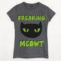 Freaking Meowt Women's Halloween Cat T Shirt, thumbnail 1 of 1