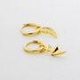 Mismatched Angel And Demon Wing Huggie Hoop Earrings In Sterling Silver, thumbnail 6 of 11