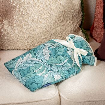 Hot Water Bottle In William Morris Acanthus Teal, 2 of 5