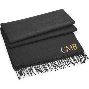 Classic Woven Scarf With Personalised Embroidered Initials, 6 of 11