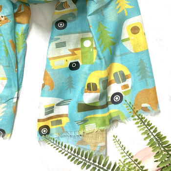 Caravan Print Scarf, 2 of 4