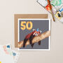 Red Panda 50th Birthday Card, thumbnail 1 of 3