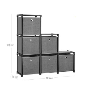 Ladder Storage Unit With Six Storage Boxes, 6 of 6