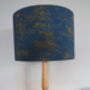 Teal Lampshade With Mustard Abstract Pattern, thumbnail 4 of 6