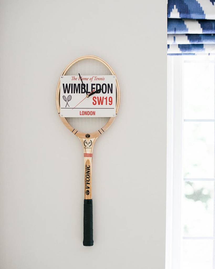 Wimbledon Tennis Racket Wall Clock, 1 of 7